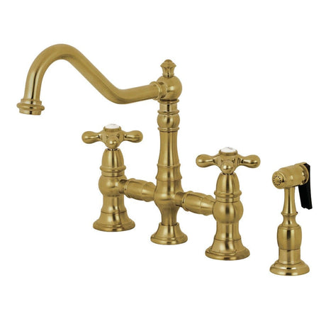 Siken Bridge Kitchen Faucet with Brass Sprayer