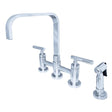 Sippler Bridge Kitchen Faucet with Brass Sprayer
