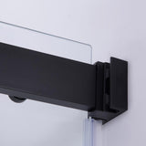 Skyros 60" W x 76" H Double Sliding Frameless Shower Door in Matt Black