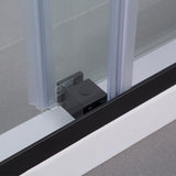 Skyros 60" W x 76" H Double Sliding Frameless Shower Door in Matt Black