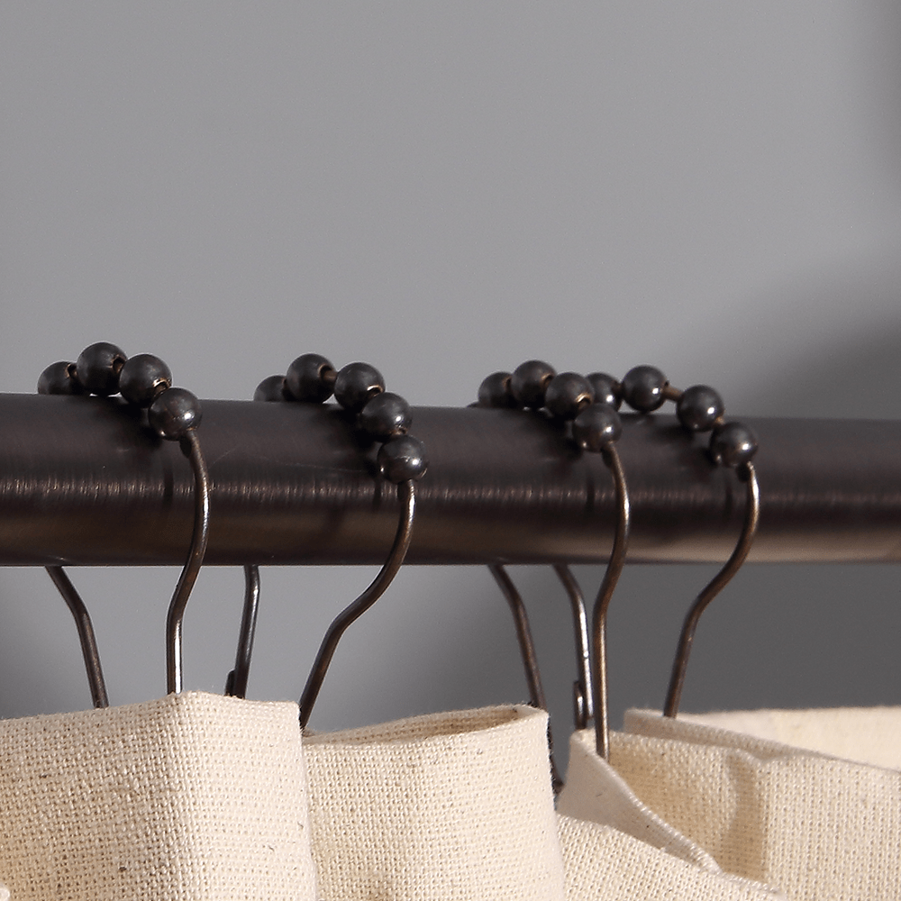 Solid Brass Roll Ball Shower Curtain Rings