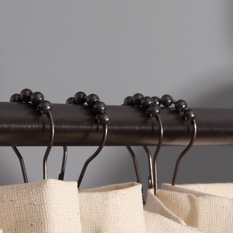 Solid Brass Roll Ball Shower Curtain Rings