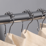 Solid Brass Roll Ball Shower Curtain Rings