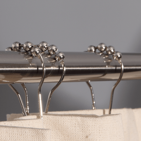 Solid Brass Roll Ball Shower Curtain Rings