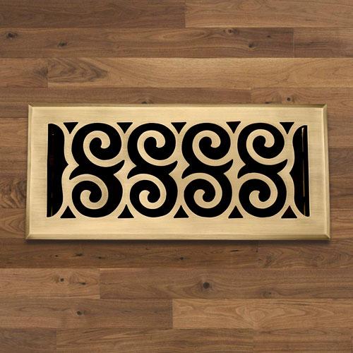Spiral Solid Brass Floor Register