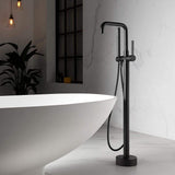 Spiti Freestanding Chrome Tub Faucet with Hand Shower