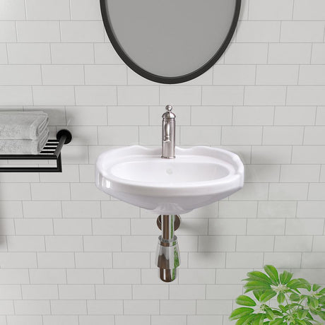 Stanfield Vitreous China Wall-Mount Bathroom Sink - Large