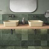 Stanson Square Cast Concrete Vessel Sink - Desert Brown