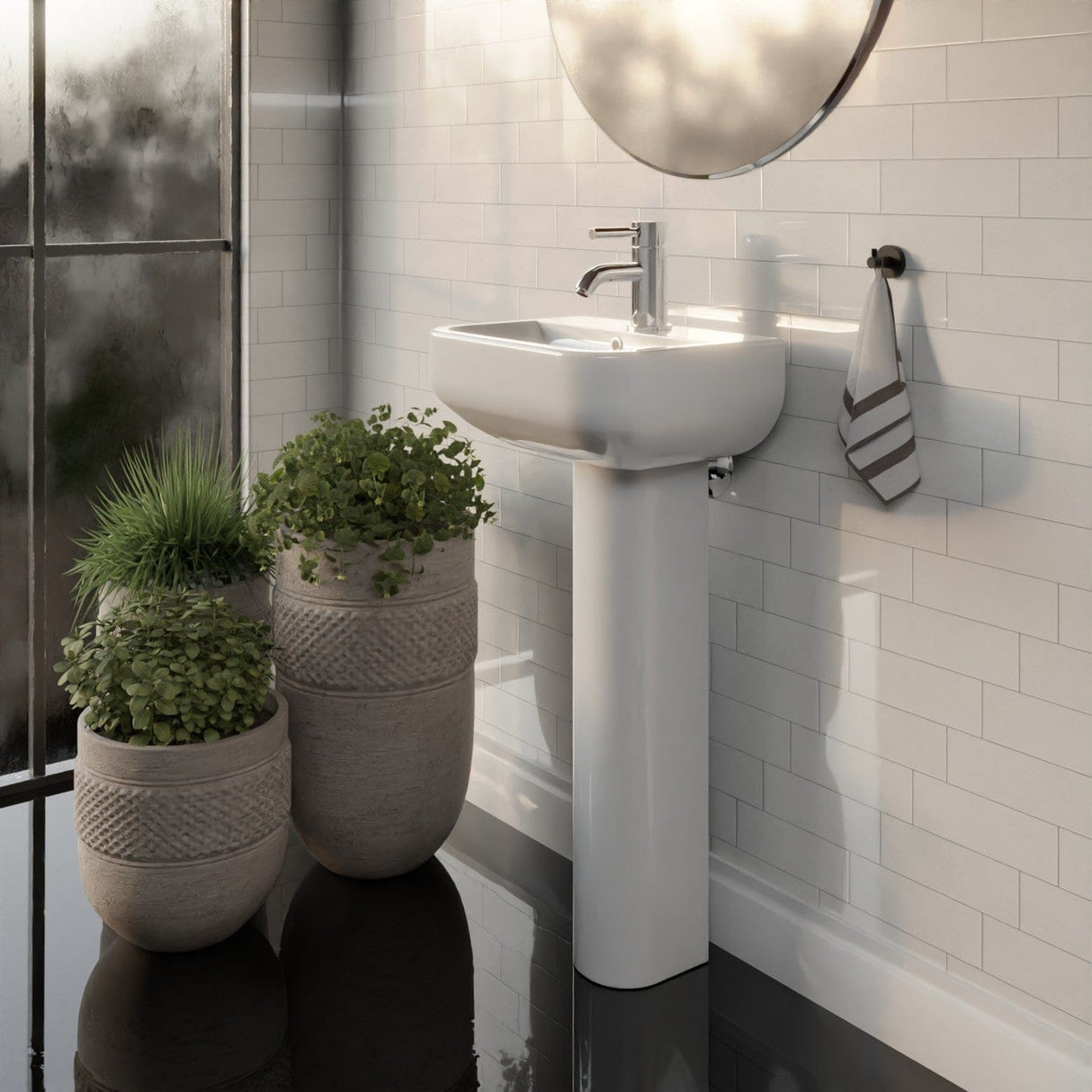 Starnesta Vitreous China Pedestal Sink