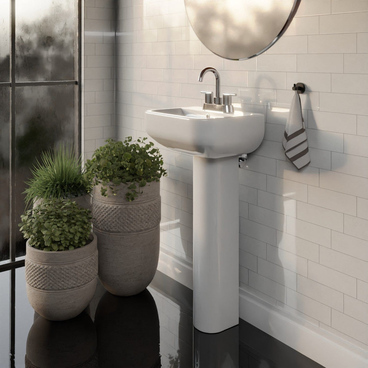 Starnesta Vitreous China Pedestal Sink