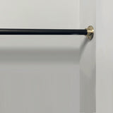 Straight Solid Matte Black Shower Rod