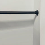 Straight Solid Matte Black Shower Rod