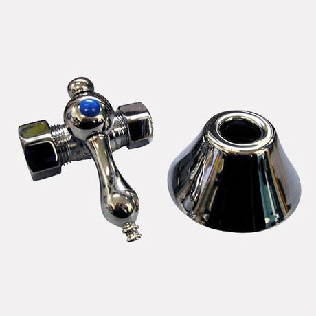 Straight Stop and Flange - 5/8" OD Compression x 1/2" OD Compression