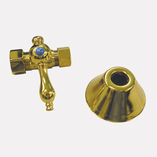 Straight Stop and Flange - 5/8" OD Compression x 1/2" OD Compression