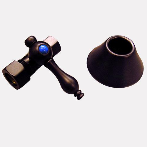 Straight Stop and Flange - 5/8" OD Compression x 1/2" OD Compression