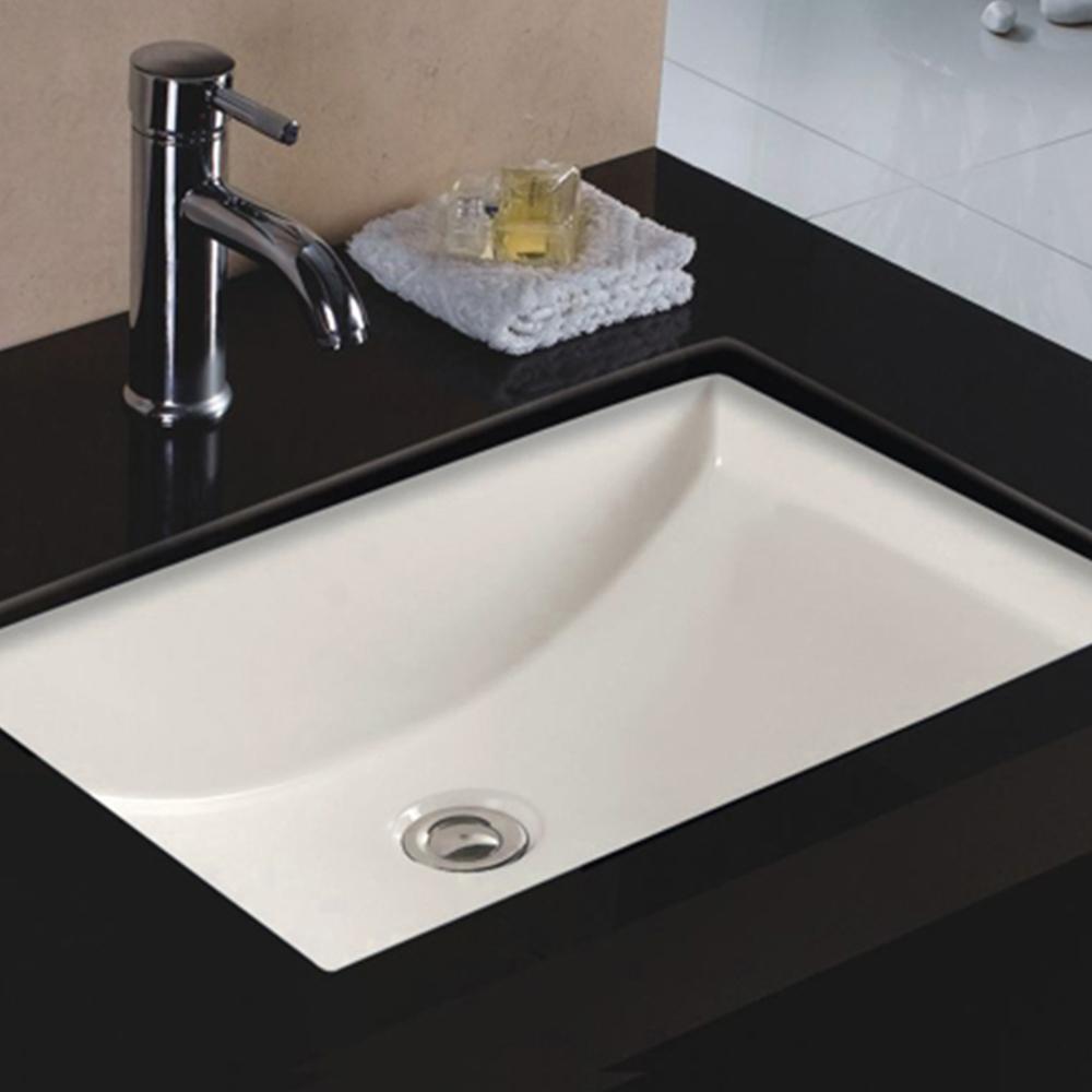 Sutton Vitreous China Rectangular Undermount Sink - White