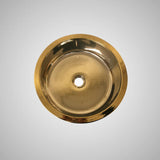 Tama Vitreous China Vessel Sink - Gold with Floral Exterior Design