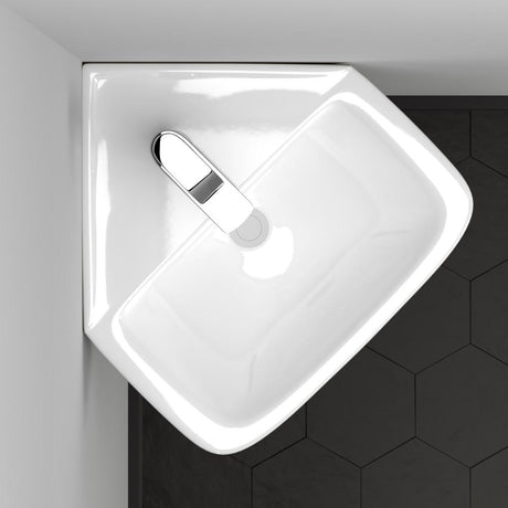 Timberon Vitreous China Corner Pedestal Sink