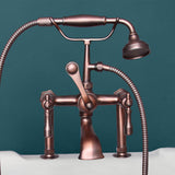 Traditional Deck-Mount Tub Faucet with Hand Shower