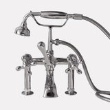 Traditional Deck-Mount Tub Faucet with Hand Shower