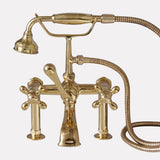 Traditional Deck-Mount Tub Faucet with Hand Shower