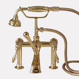 Traditional Deck-Mount Tub Faucet with Hand Shower