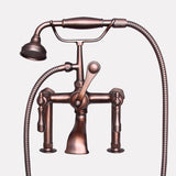 Traditional Deck-Mount Tub Faucet with Hand Shower
