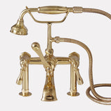 Traditional Deck-Mount Tub Faucet with Hand Shower