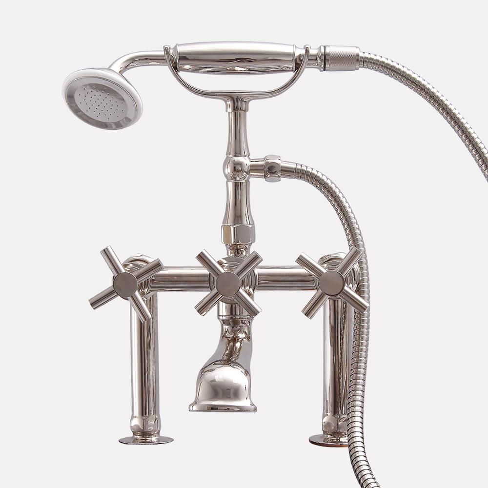 Authentic Deck-Mount Tub Faucet with Hand Shower