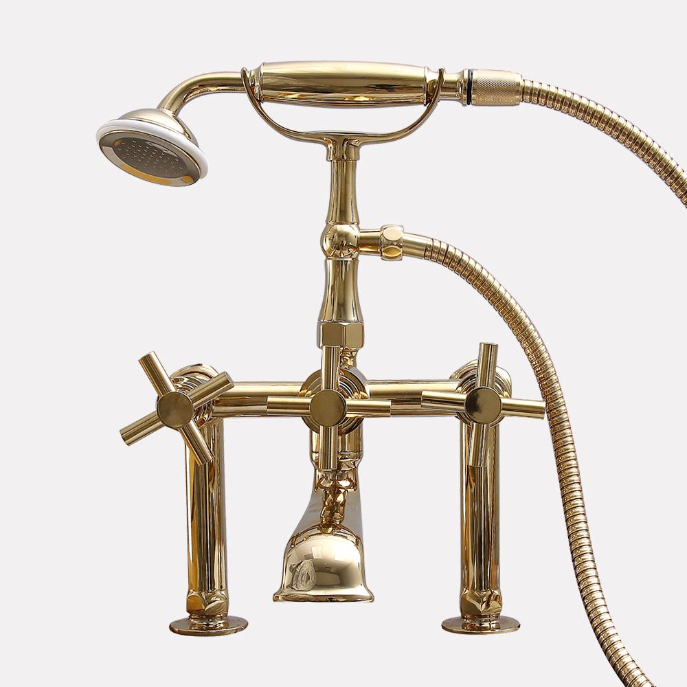 Authentic Deck-Mount Tub Faucet with Hand Shower