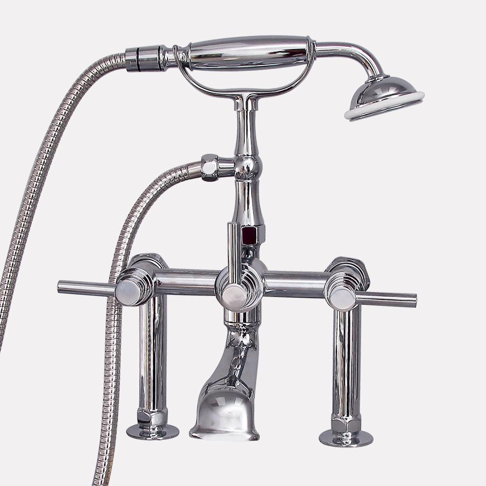 Authentic Deck-Mount Tub Faucet with Hand Shower