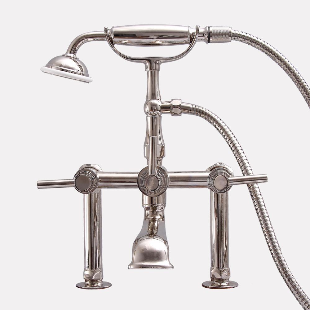 Authentic Deck-Mount Tub Faucet with Hand Shower