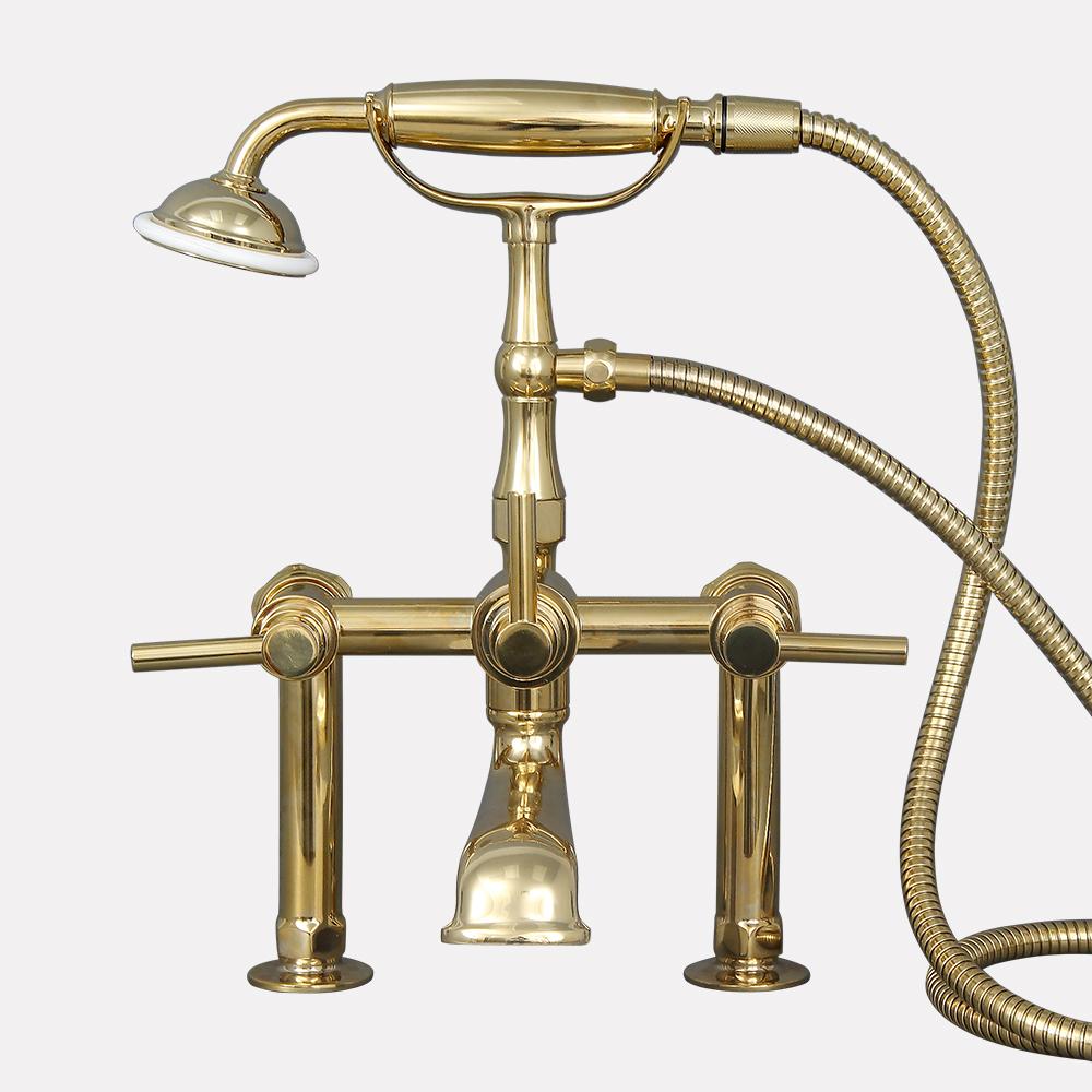 Authentic Deck-Mount Tub Faucet with Hand Shower