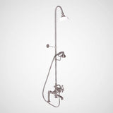 Traditional Deck-Mount Tub Faucet with Riser and Shower Head