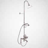 Traditional Deck-Mount Tub Faucet with Riser and Shower Head