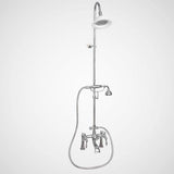 Traditional Deck-Mount Tub Faucet with Riser and Shower Head