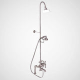 Traditional Deck-Mount Tub Faucet with Riser and Shower Head