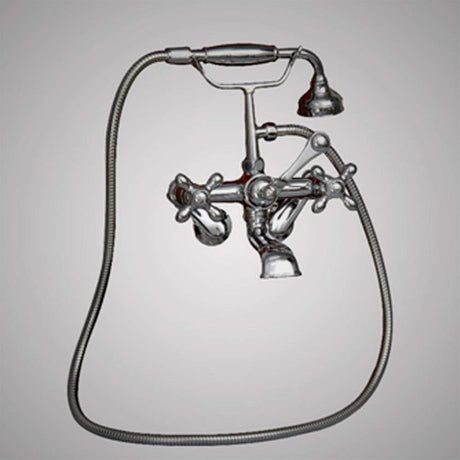 Traditional Wall-Mount Tub Faucet with Hand Shower