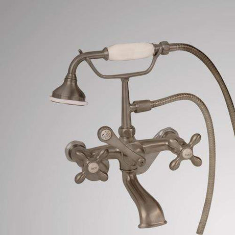 Traditional Wall-Mount Tub Faucet with Hand Shower