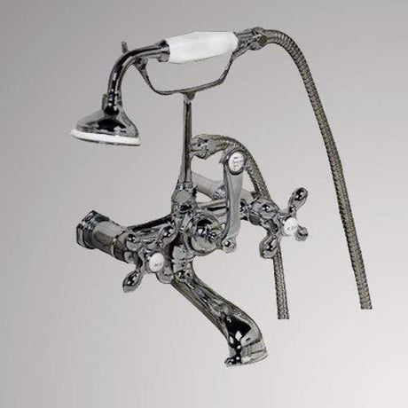 Traditional Wall-Mount Tub Faucet with Hand Shower