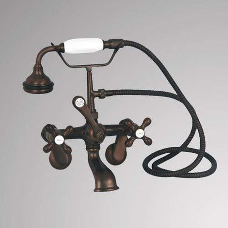 Traditional Wall-Mount Tub Faucet with Hand Shower