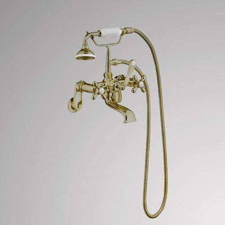 Traditional Wall-Mount Tub Faucet with Hand Shower
