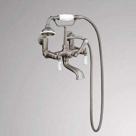 Traditional Wall-Mount Tub Faucet with Hand Shower