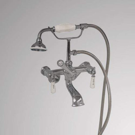 Traditional Wall-Mount Tub Faucet with Hand Shower