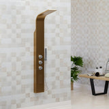 Truro Thermostatic Stainless Steel Shower Panel with Hand Shower - Brushed Bronze Finish
