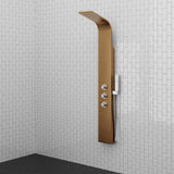 Truro Thermostatic Stainless Steel Shower Panel with Hand Shower - Brushed Bronze Finish