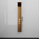 Truro Thermostatic Stainless Steel Shower Panel with Hand Shower - Brushed Bronze Finish