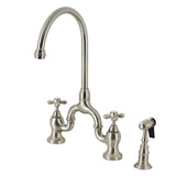 Umpley Bridge Kitchen Faucet with Brass Sprayer