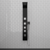 Velva Thermostatic Shower Panel with Hand Shower - Black Finish