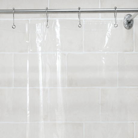 Vinyl Shower Curtain - Clear